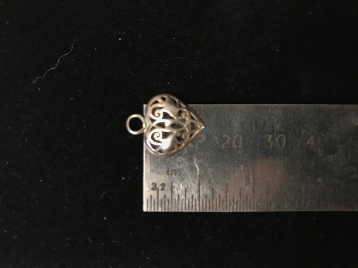 ROMA 925 Tiny Heart Charm Sterling Silver .7g View 5