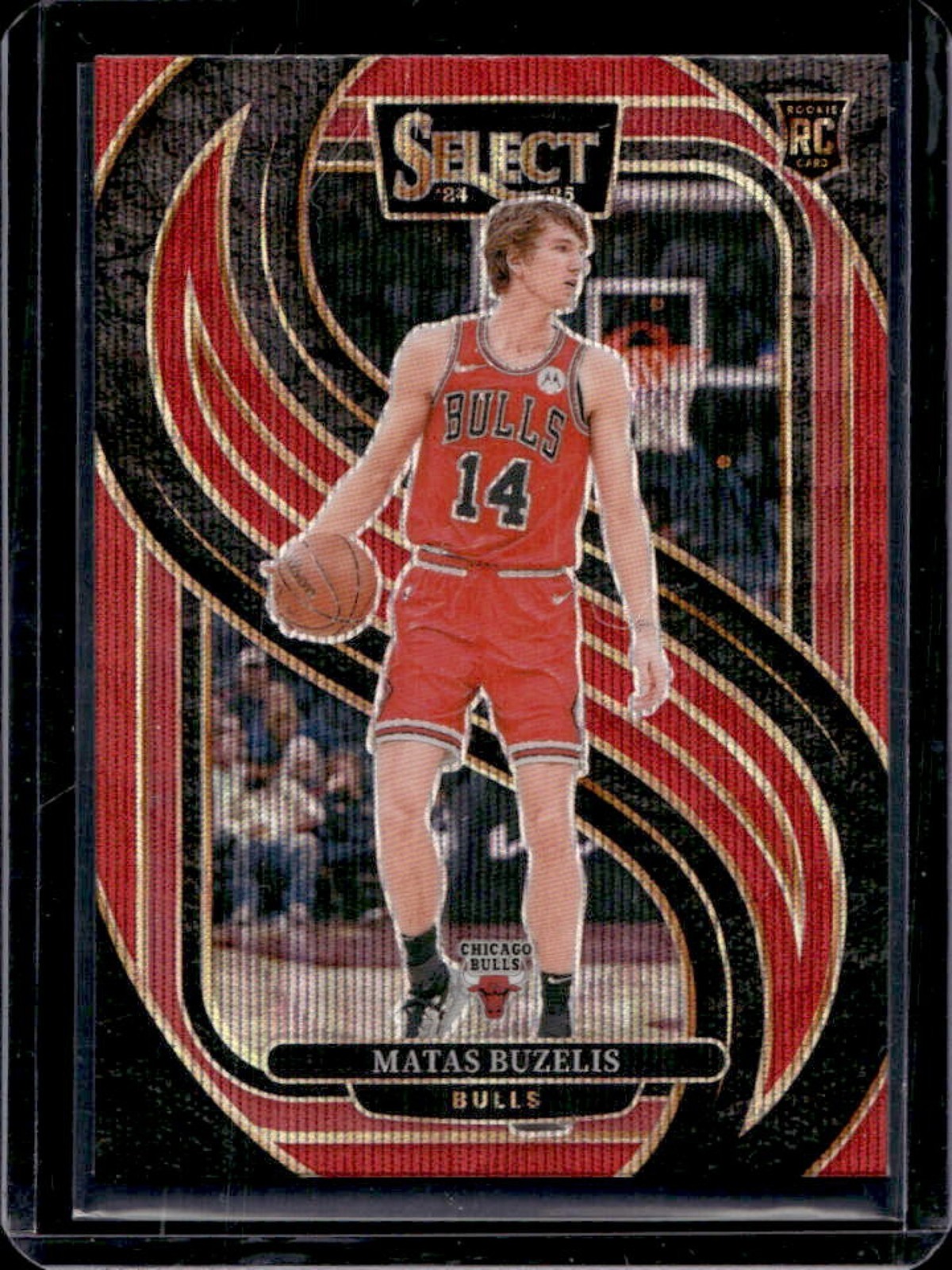 2024-25 Select Matas Buzelis Premier RC Red Wave Prizm #166 Bulls
