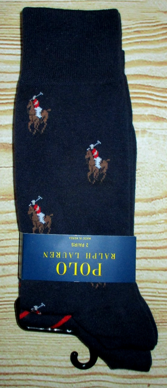 POLO UOMO RALPH LAUREN CONFEZIONE 2 PAIA CALZE PONY CREW (SCARPA TAGLIA 6 12 5)