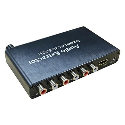 4K 5.1CH HDTV Amplifier HDTV 3.5mm Sound Extractor Analog Converter 5.1 Channel