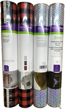*Lot of 4 Rolls* Cricut Iron On Vinyl - 2 Lumberjack/2 Holographic Sparkle