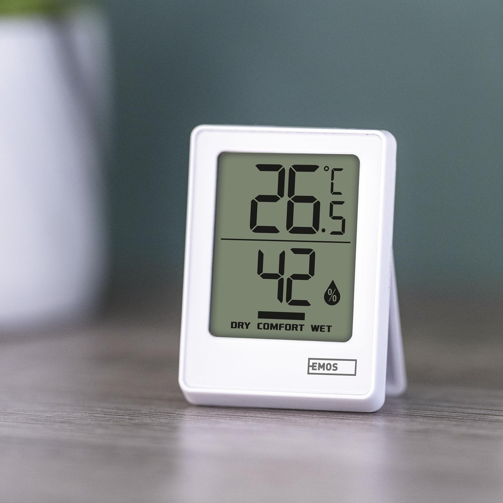 Thermomètre hygromètre d'intérieur mural mini station météo LCD