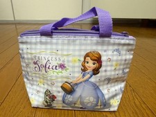 Tokyo Disney Sofia the First Insulated Lunch Bag Purple Kids Bento Tote