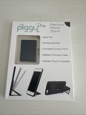 Flip Stand aka Piggy Pro Adjustable Phone Stand & Grip With Compact Mirror New