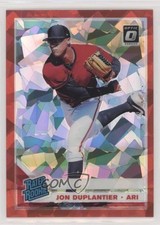 2019 Donruss Optic Rated Rookies Red Cracked Ice Prizm 3/7 Jon Duplantier 5m0