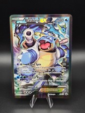 Blastoise EX XY122 Full Art Holo Black Star carta Pokemon promozionale rossa e blu quasi nuova
