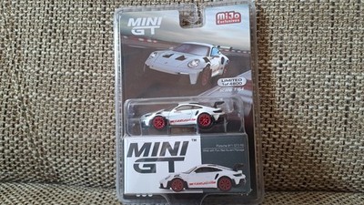 Mini GT Porsche 911 GT3 RS. White with Pyro Red Accent Package. #630. Neu&Ovp.