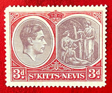 ST. IITTTS & NEVIS 84 King George VI Min t VLHR OG F/VF (24-76)