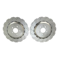 NEW FOR AUDI RS7 2013-2018 2 REAR WAVED BRAKE DISC DISCS PAIR BRAND 4G8615601E