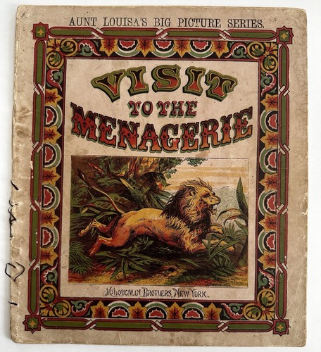 Livre Jeunesse Vintage "Visite à La Ménagerie" - Éditeur McLoughlin, Années 1860, Chromolithographie