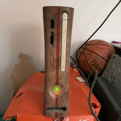 Xbox 360Wood Console With Ac Adapter Need Power Cable BAD DRIVE Parts Or Repair 