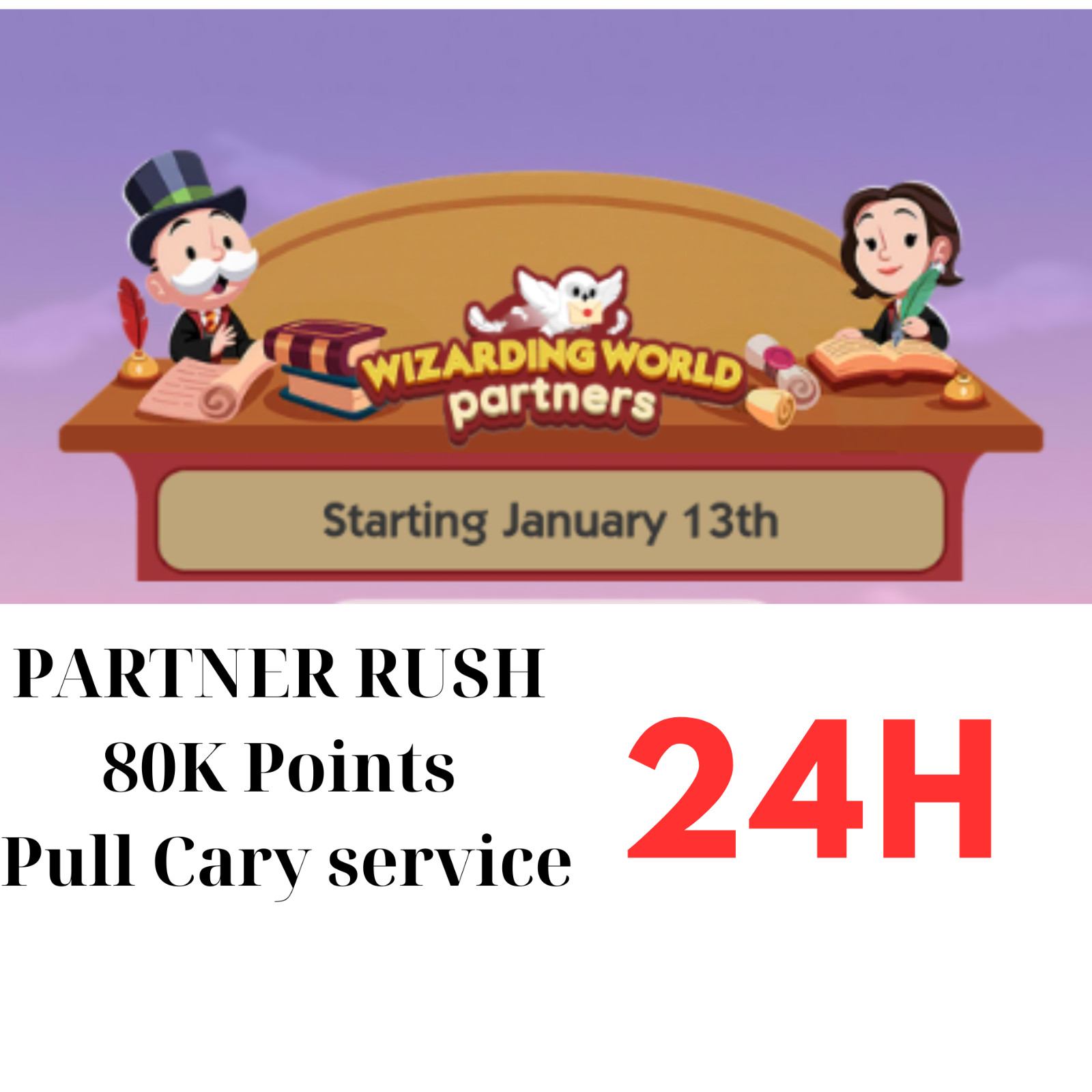 Monopoly.Go! Partner Event ⚡️Full Carry ⚡️80k 🔥 🔥