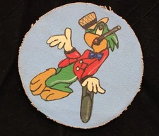 World War II RKO Squadron Jacket Patch Hand Painted Canvas USA