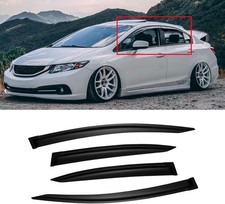 Car Window Deflector External Shatterproof Rain Deflector Tape-on Type