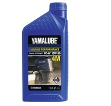 Yamaha LUB-10W30-FC-12 4M Yamalube 4-Stroke Marine Engine Oil 1 Quart