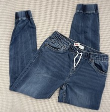 Levi's Jogger Pants Size L -12-13 Years Youth Jeans Denim Drawstring Pull On