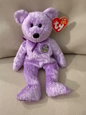 TY Beanie Baby Decade the Bear Purple