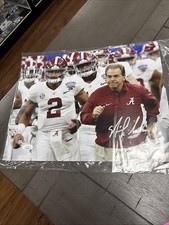 Nick Saban Hand Signed 11x14 Color Photo JSA COA LSU/Alabama Legend