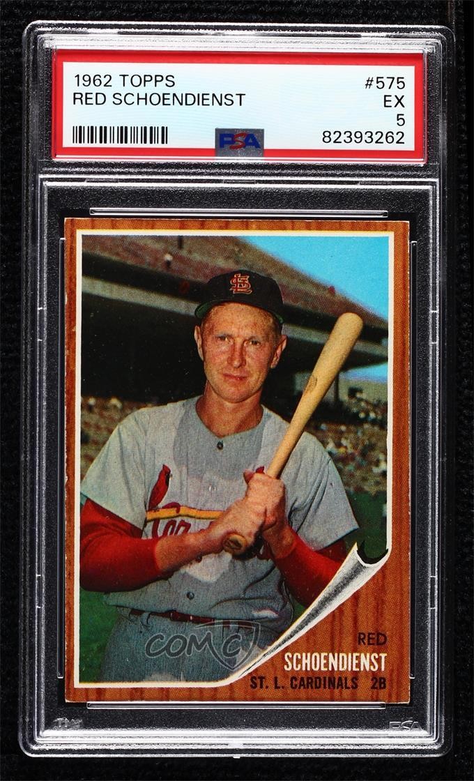 1962 Topps High # Red Schoendienst #575 PSA 5 HOF fk4