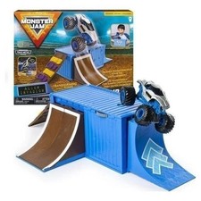 Monster Jam, Ship It  Flip It Transforming Playset with Exclusive 1:64 Scale...