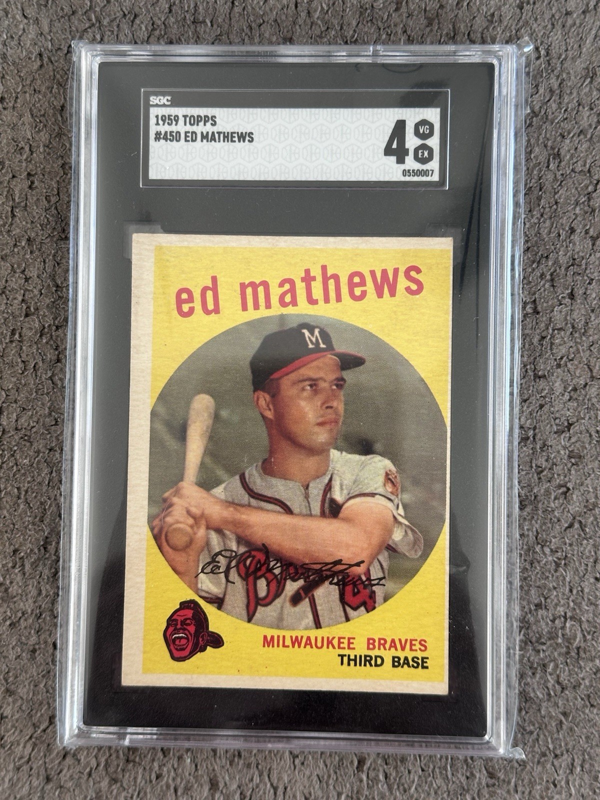 1959 Topps - Eddie Mathews #450 SGC 4