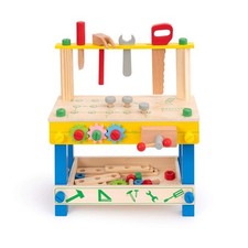 ROBUD Wooden Tool Workbench Toy for Kids & Toddlers, with Wood Tool Set Gift for