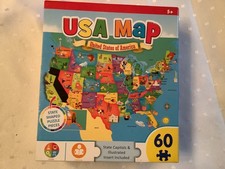 MasterPieces 60 Piece Educational Jigsaw Puzzle for Kids - USA Map State Shaped