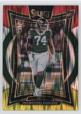 2024 Panini Select Concourse Red & Yellow Shock Prizm Olumuyiwa Fashanu #66 0m80