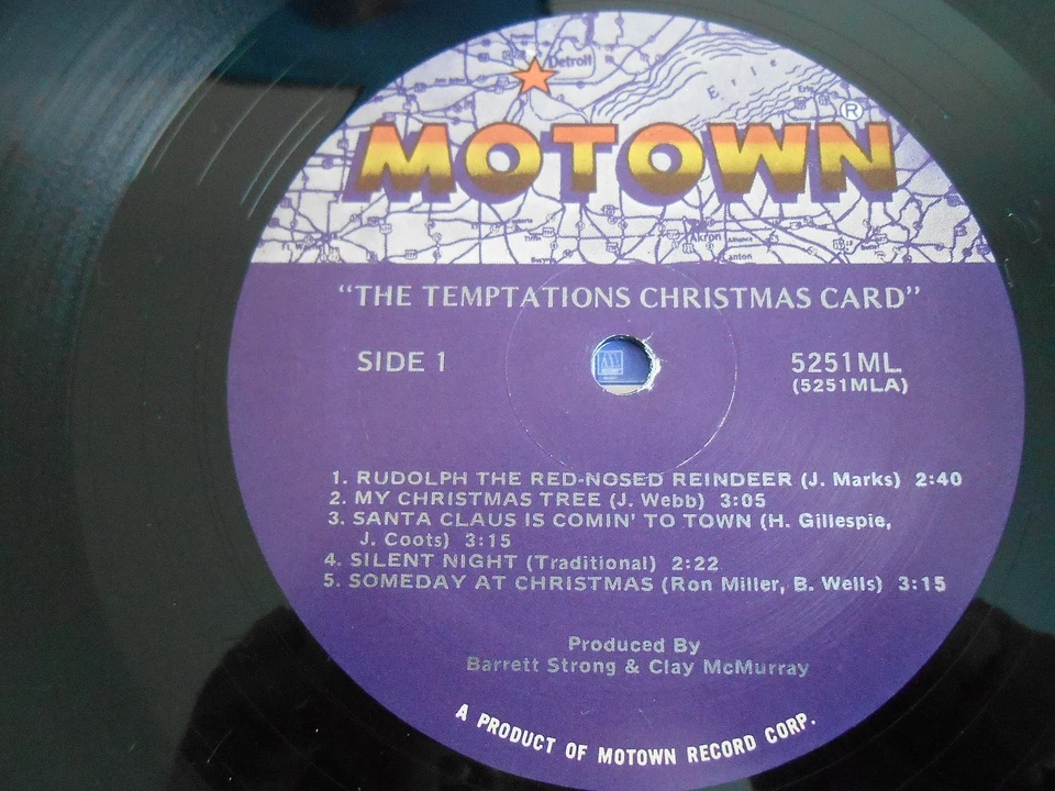 THE TEMPTATIONS Christmas Card LP Motown 5251ML NEAR MINT soul 1982 shrink - Image 4 of 4