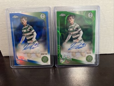 2025-26 Topps Chrome UCC Reo Hatate Refractor Auto Green And Blue X2