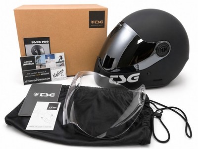 TSG Pass 2.0 Full Face Helmet , Downhill Skateboarding, XL (60-61 cm), Black