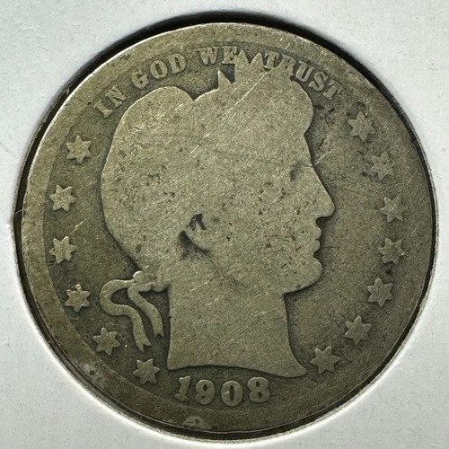 1908 25C Barber Quarter, Contains 0.1808oz of SILVER (88295)