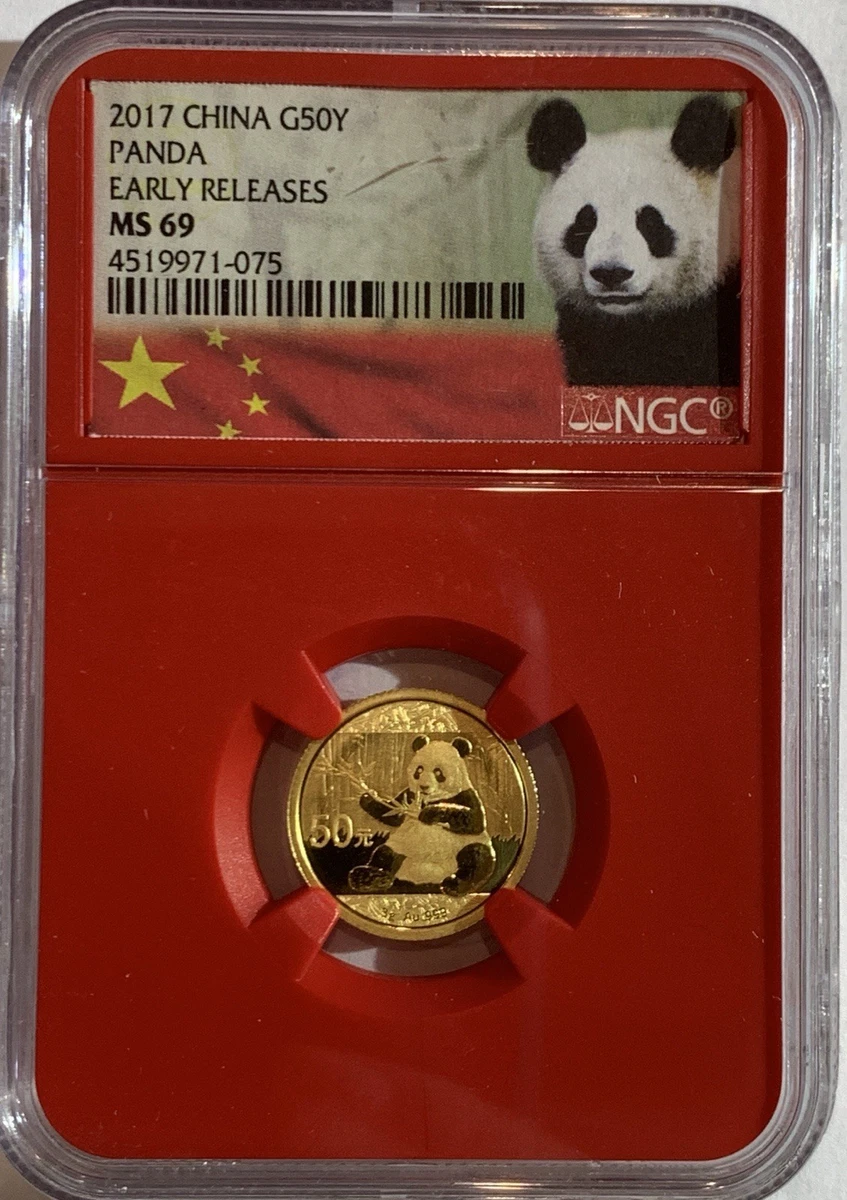 Chinese Panda MS 69 Grade 1/10 oz Precious Metal Content per Unit