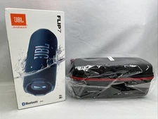 JBL Flip 7 Blue Portable Waterproof Bluetooth Speaker with Travel Case - NEW!