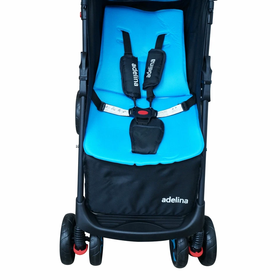 ADELINA Designer Sporty Lightweight Stroller BLUE Baby Strollers Travel Child - Image 2 of 3