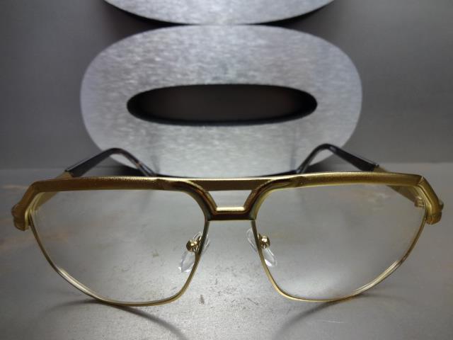 Montatura Spessa Tartaruga Oro Occhiali Da Vista Retrò Hip Hop, Montatura Tartaruga Spessa Con Dettagli Oro, Lenti Trasparenti Grandi - Stile Classico Anni 80/90 Occhiali Da Sole Chanel - Foto 8