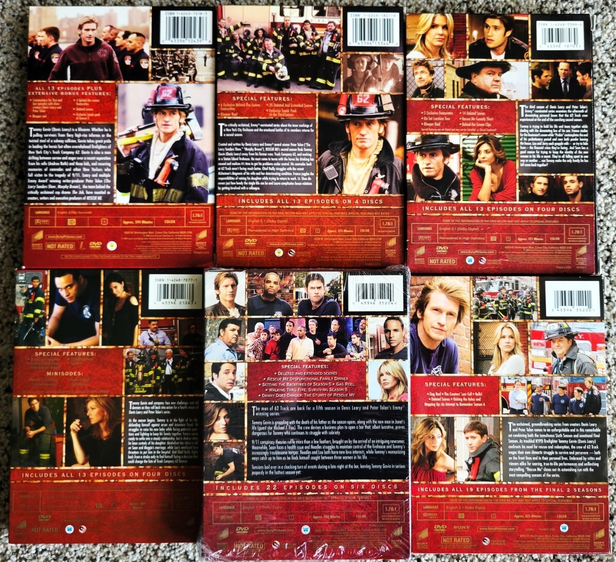 Rescue Me COMPLETE Series on DVD Seasons 1, 2, 3, 4, 5, 6, 7