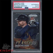Brian McCann signed 2013 Panini Prizm Card PSA DNA Slabbed Braves Auto C2464