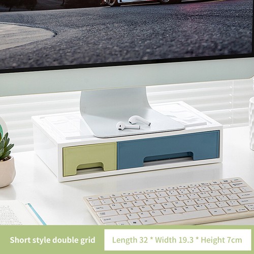 Computer Monitor Stand Bracket With Drawer PC Screen Laptop Working Holder Rack - Picture 14 of 20