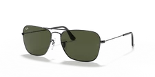 Ray-Ban Caravan Polished Gunmetal / G-15 Green 58 mm Sunglasses RB3136 004 58-15