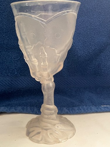 Clear/Frosted Plastic Halloween Skull Face Goblet - Picture 3 of 9