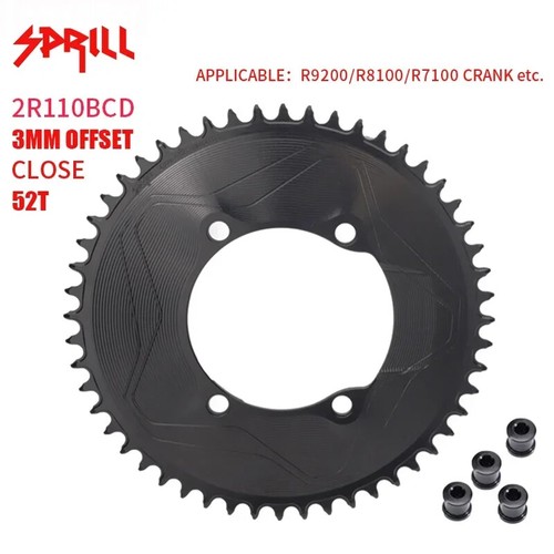 110BCD 3mm Offset Chainring AERO Narrow Wide Teeth 40-58T Bicycle Chain Wheel - Picture 41 of 47