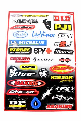 Factoy Effex Aufkleberbogen Michelin Oneal Braking Scott Maxxis Leo Vince 