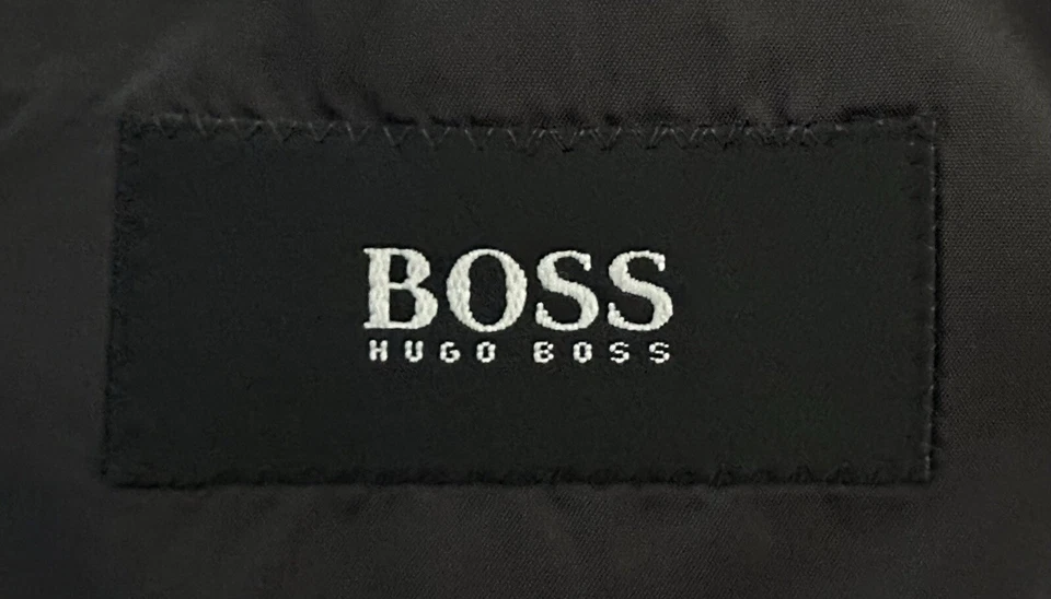 CHAQUETA HUGO BOSS 42R SE ADAPTA A 44R ETIQUETA NEGRA DK CARBÓN LB SB 3 BOTONES HECHA EN EE. UU. Foto 4 de 4