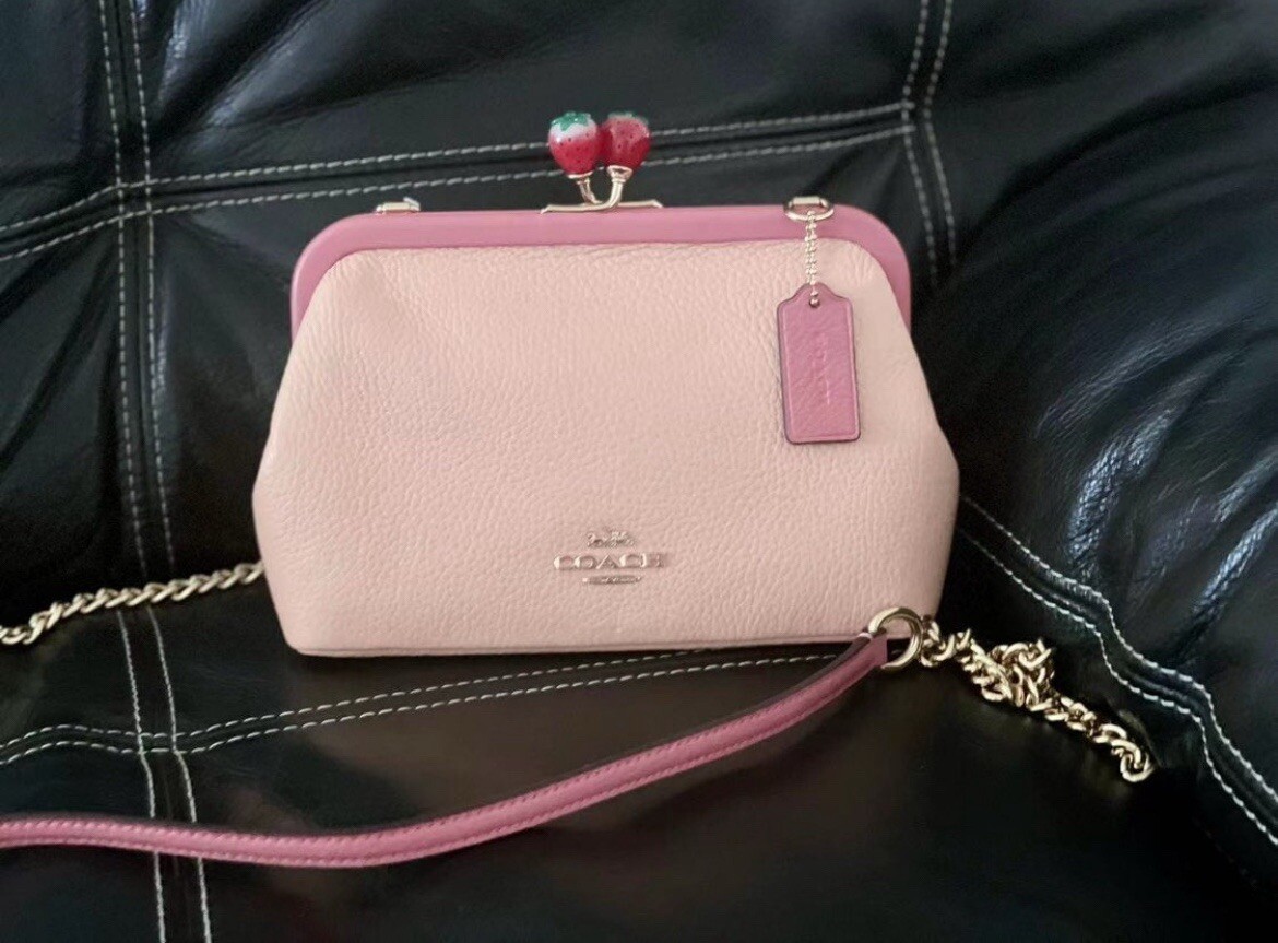 NWT Coach Nora Kisslock Crossbody With Strawberry C8401 | eBay