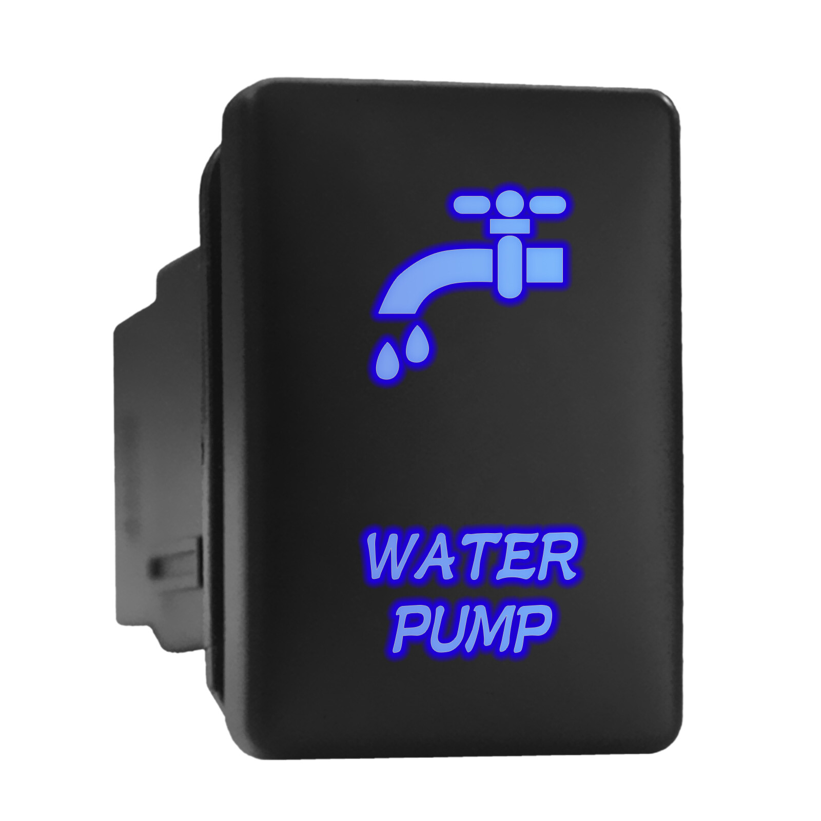 Blue LED Backlit Water Pump Switch for Toyota 1.28x0.87in Short Push Button