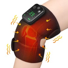 Electric Heated Vibration Knee Joint Brace Therapy Shoulder Pain Relief Massager