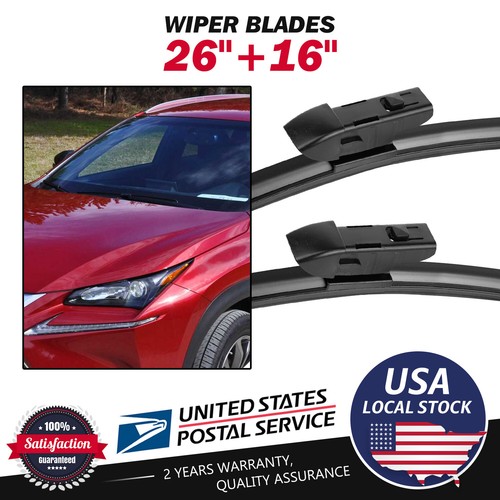 Front Windshield Wiper Blades 26"+16" All Season For Subaru Crosstrek