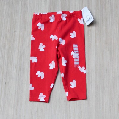 Carter's Girls Infant Heart Leggings 12 Months