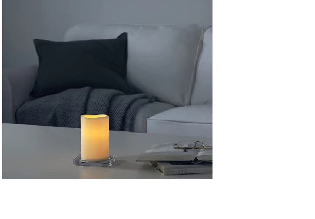 IKEA GODAFTON LED block candle in outdoor battery operated